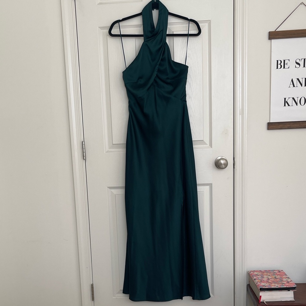 Astr Green Halter Midi Dress - Picture 3 of 7